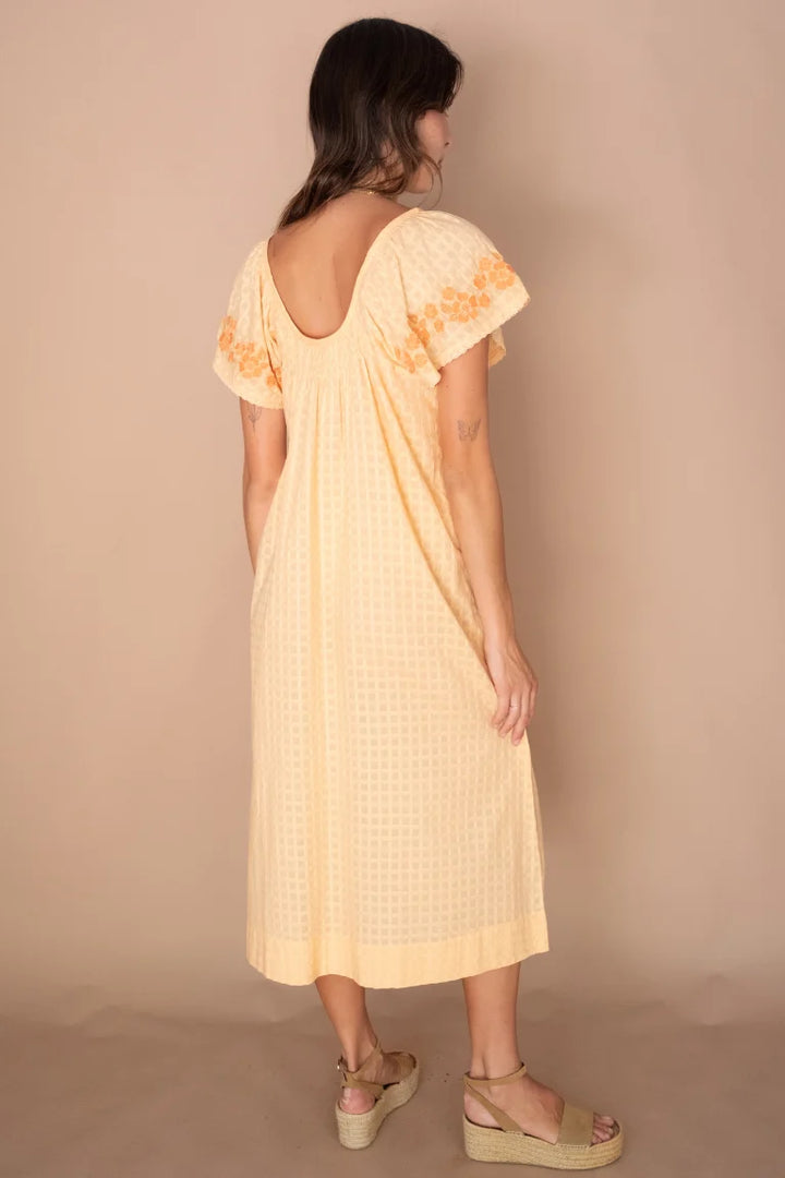 Betty Embroidered Midi Dress