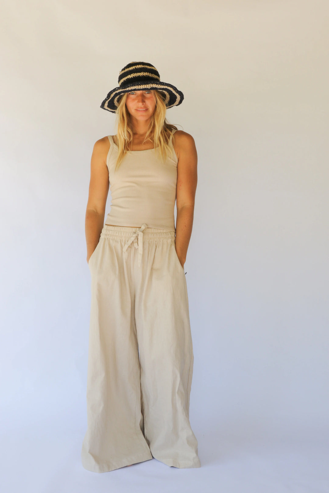 POLLY SHORT BRIM HAT | DRIFT STRIPE