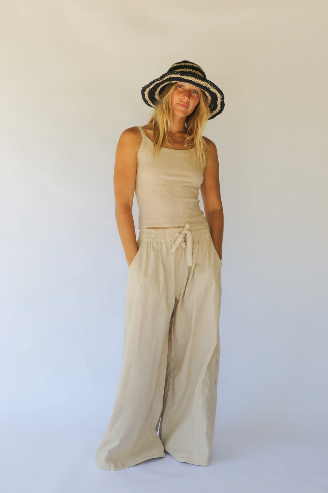 POLLY SHORT BRIM HAT | DRIFT STRIPE