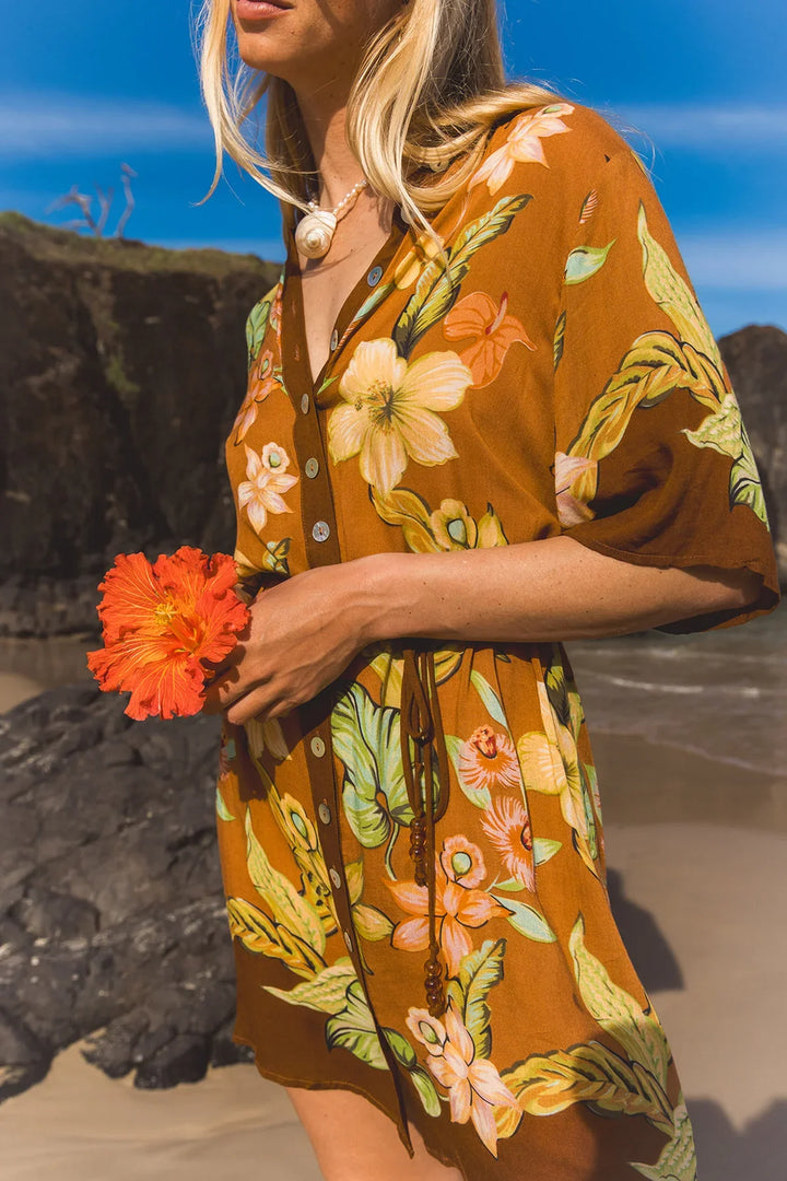 Lois Shirt Dress - Marigold