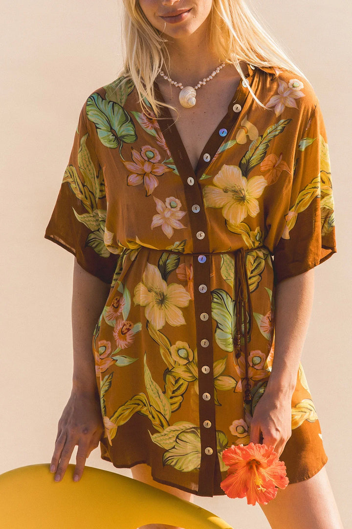 Lois Shirt Dress - Marigold