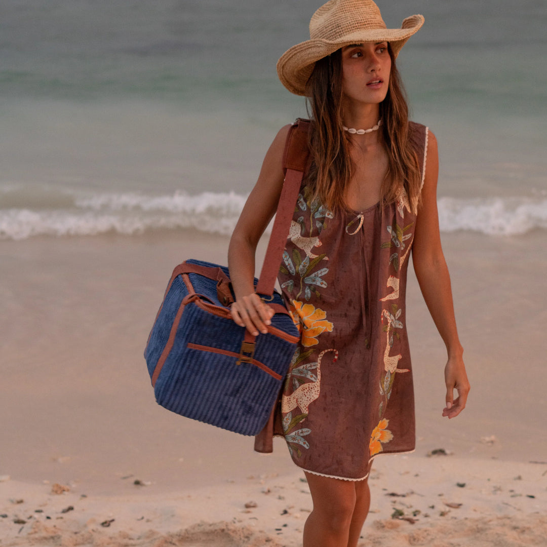 Cord Cooler Bag Large ~ Lagoon