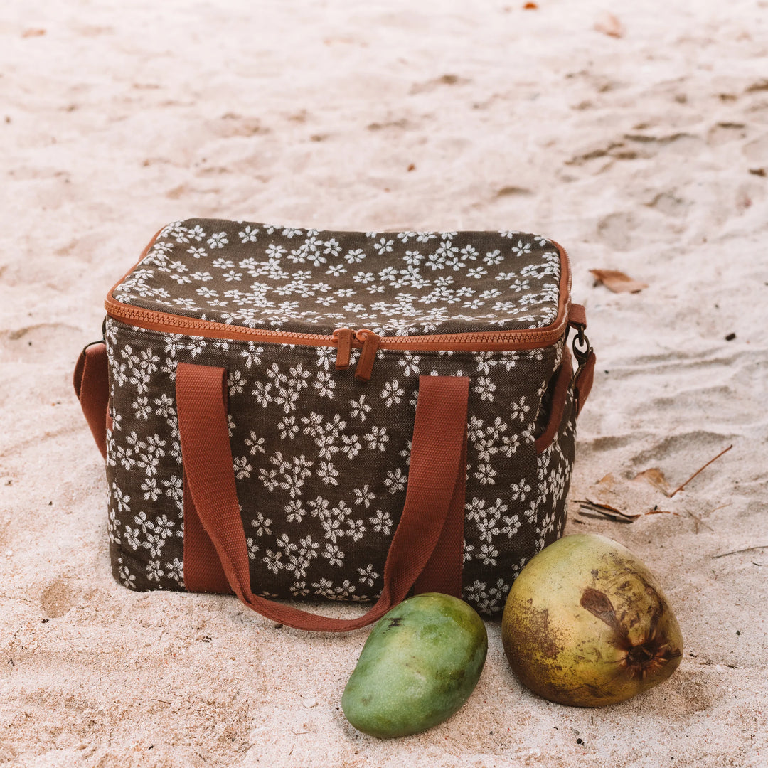 Daisy Denim Large Cooler Bag - Cinnamon