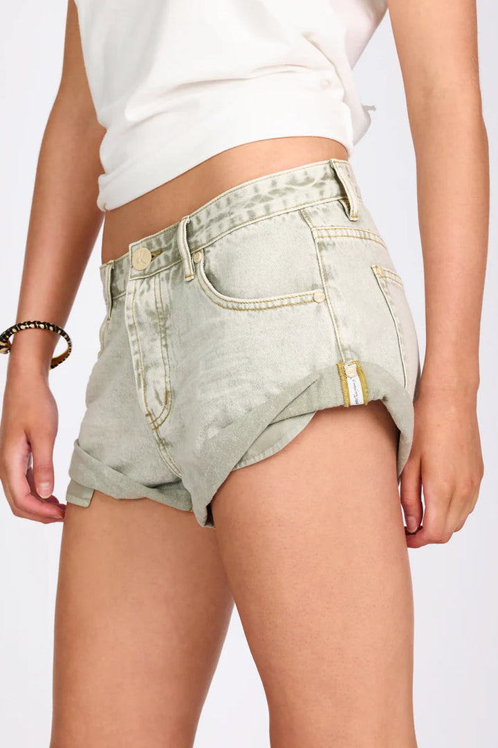 Bandits Low Waist Denim Shorts - Antique Khaki