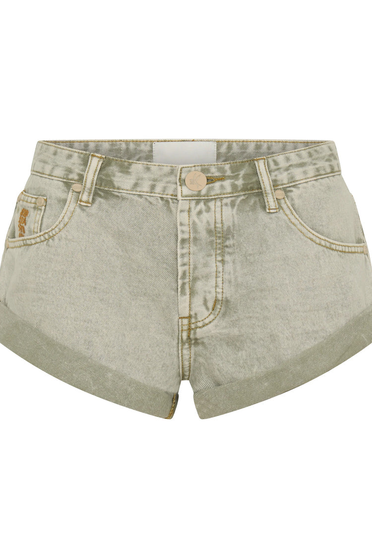 Bandits Low Waist Denim Shorts - Antique Khaki