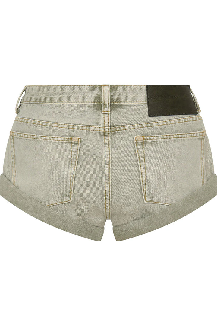 Bandits Low Waist Denim Shorts - Antique Khaki