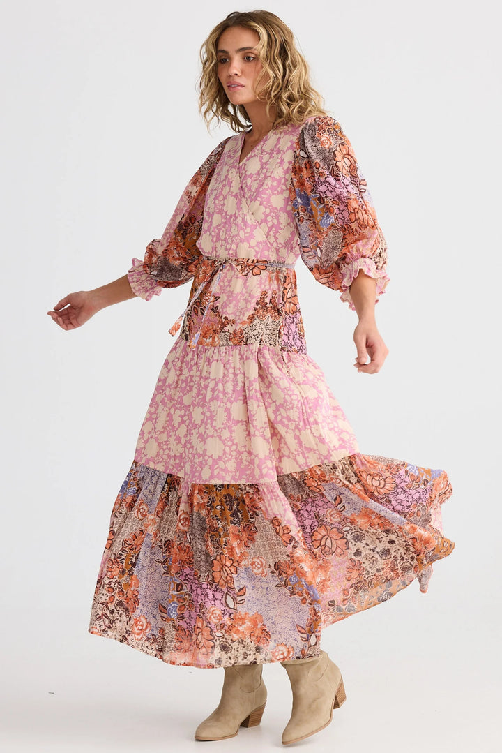 Tara Wrap Dress - Dream Weaver W Meadow Muse