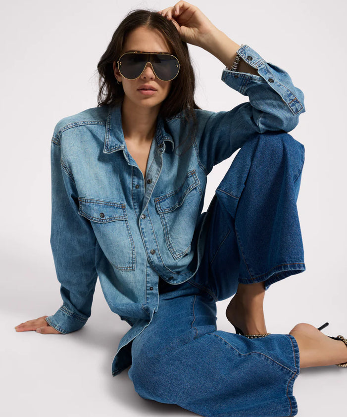 Essential Denim Shirt - Blue Crush