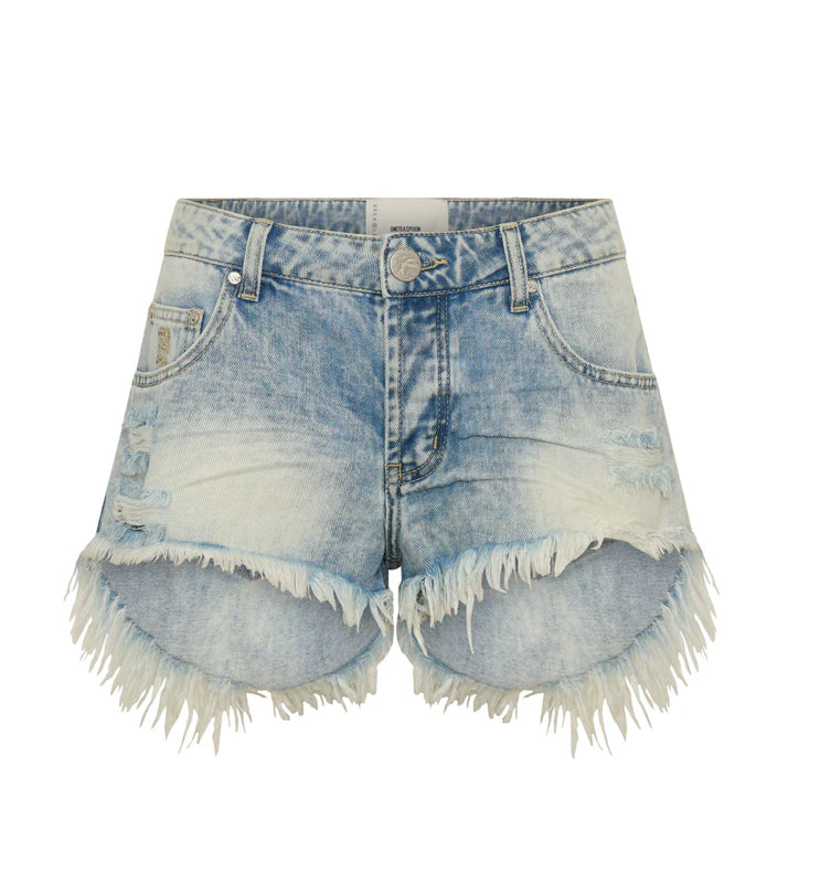 Bonitas Low Waist Denim Shorts - Sunset Blue