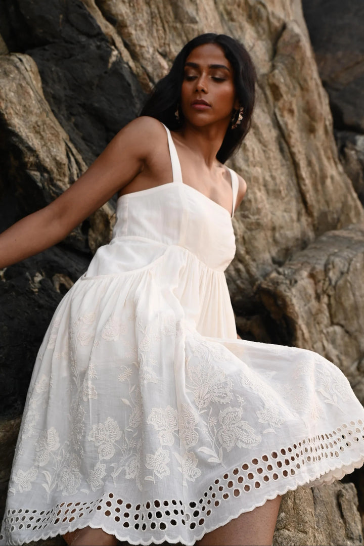 Goddess Mini Dress - Off White
