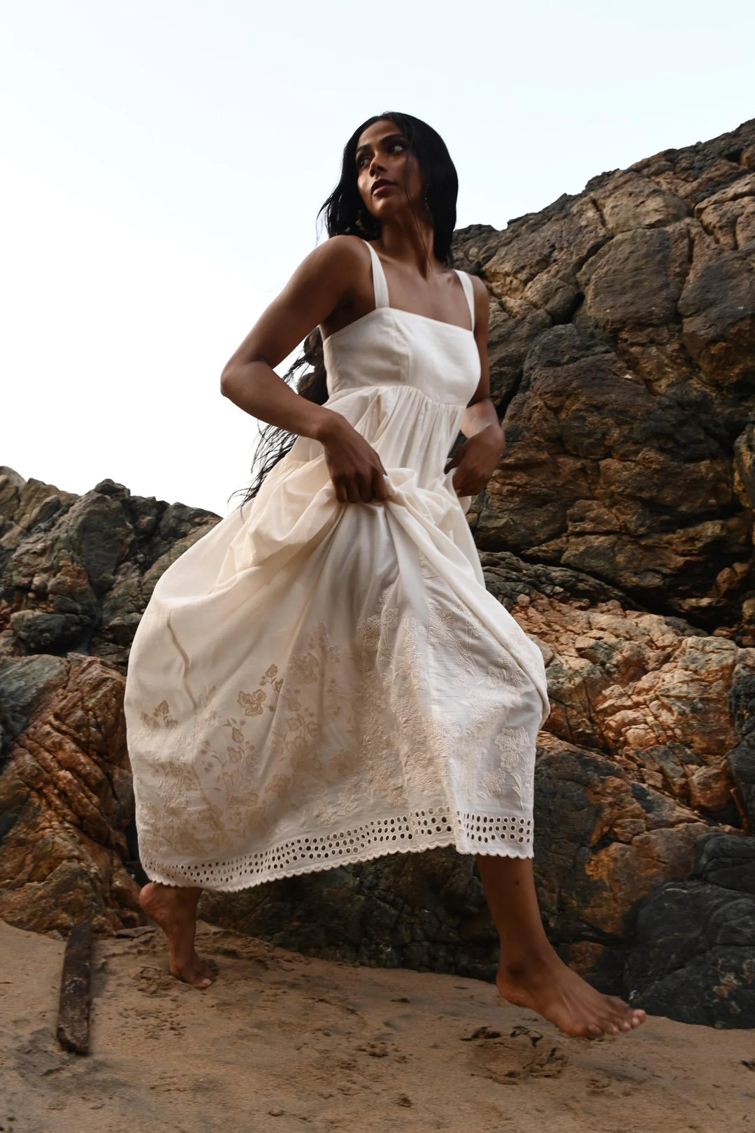 Goddess Maxi Dress - Off White