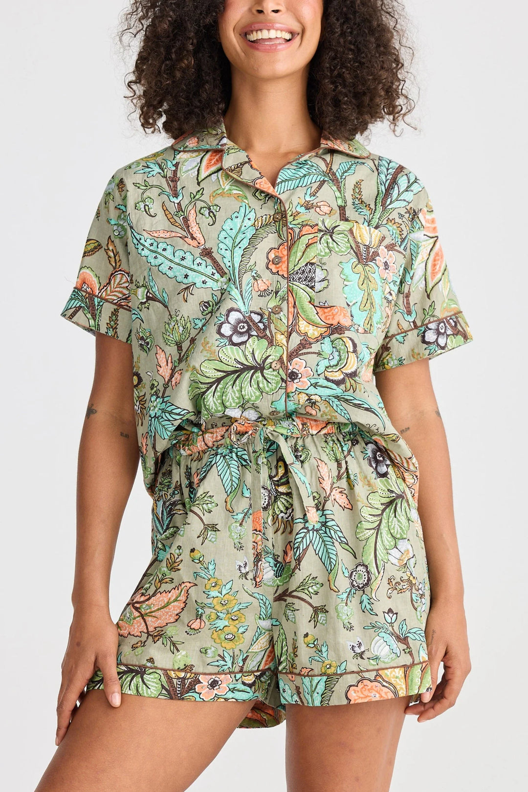 Namaste Pyjama Set - Madagascar Print