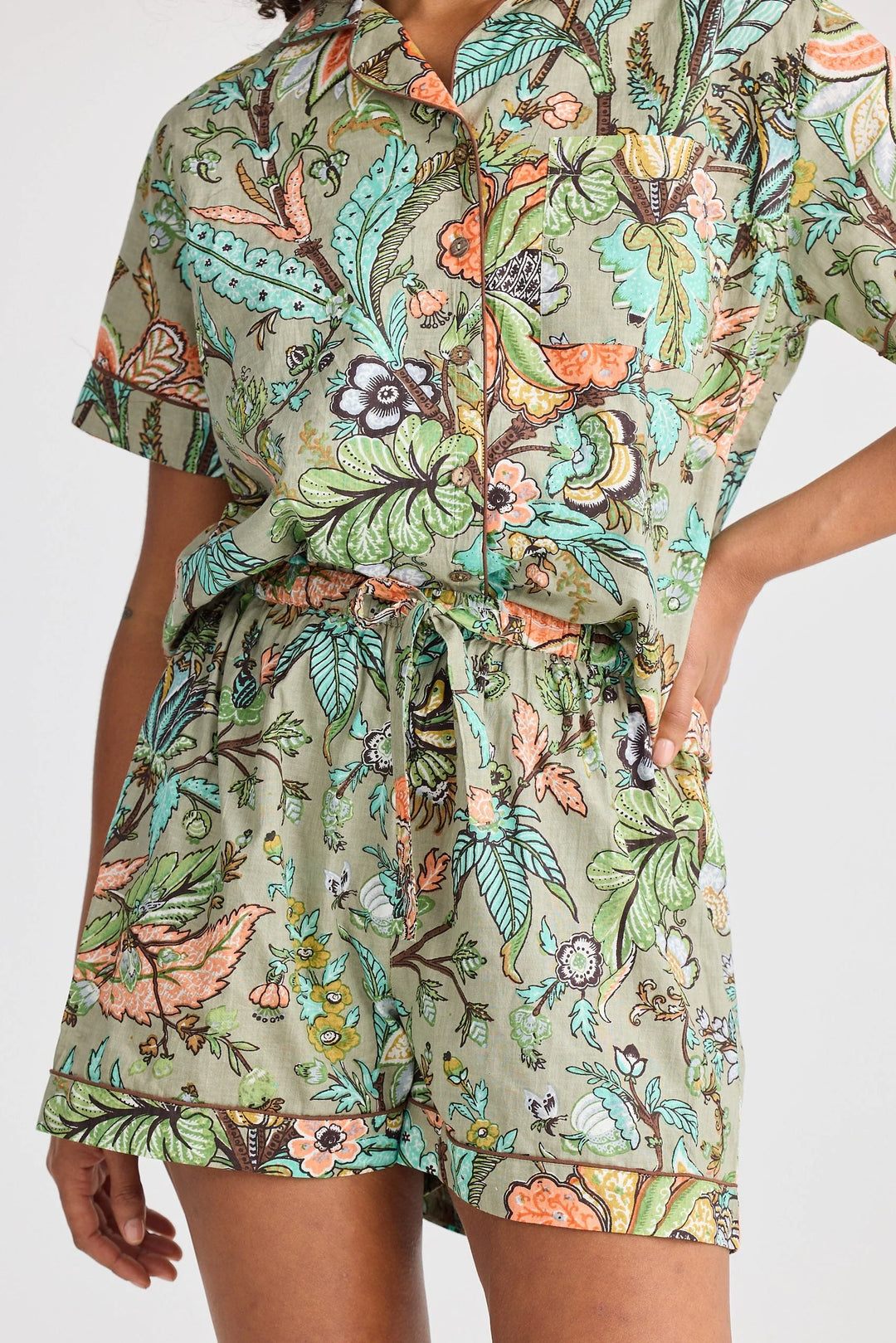 Namaste Pyjama Set - Madagascar Print