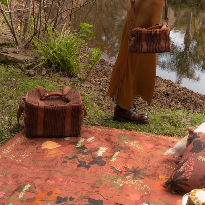 Cord Cooler Bag Large ~ Chocolate