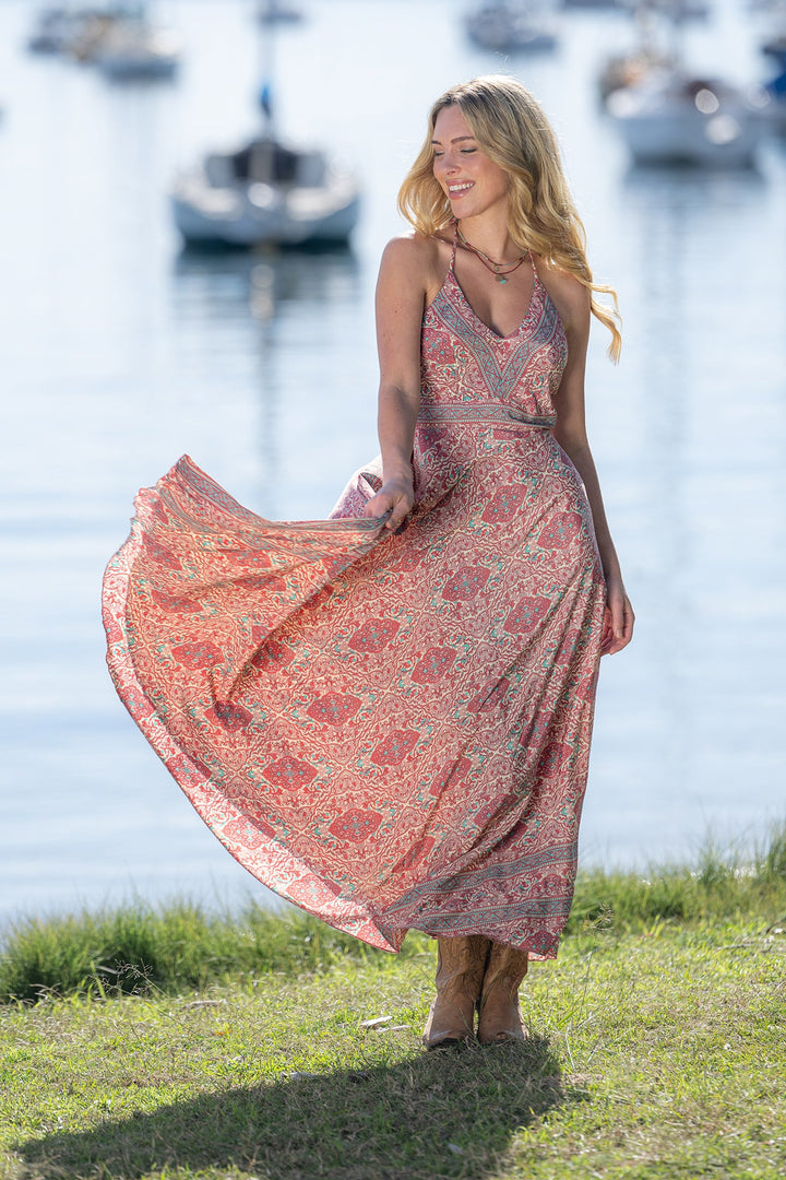 Binda Tie Halter Dress