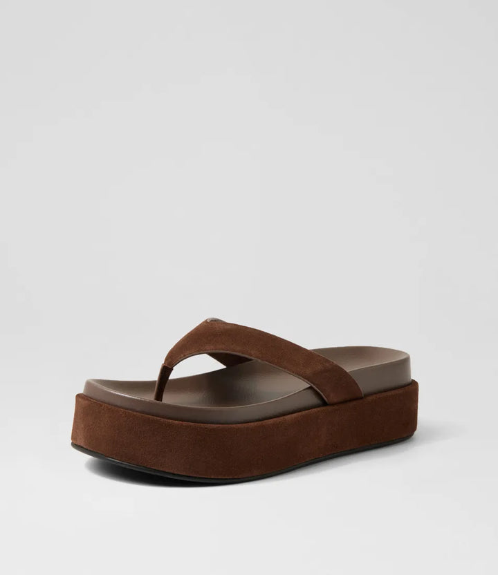 Tamarah Choc Suede Thongs