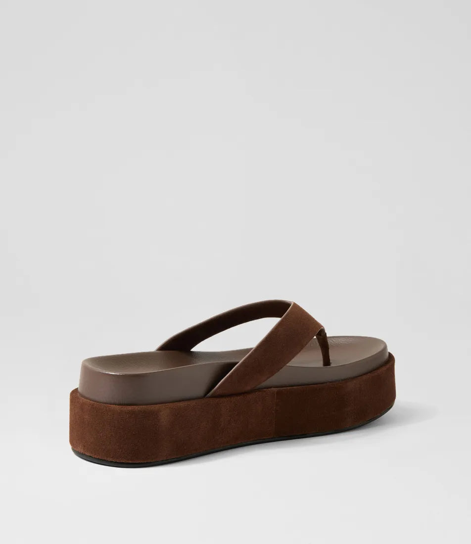 Tamarah Choc Suede Thongs