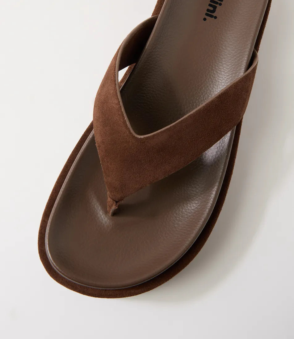 Tamarah Choc Suede Thongs
