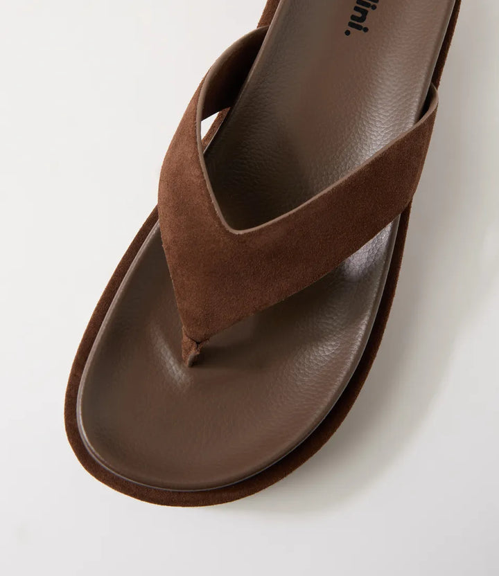 Tamarah Choc Suede Thongs
