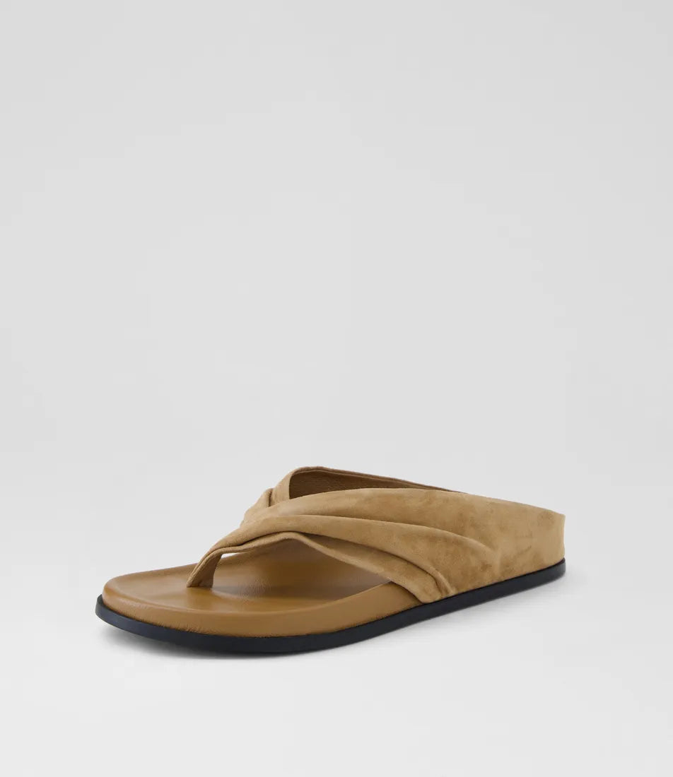 Hedley Coffee Suede Thongs
