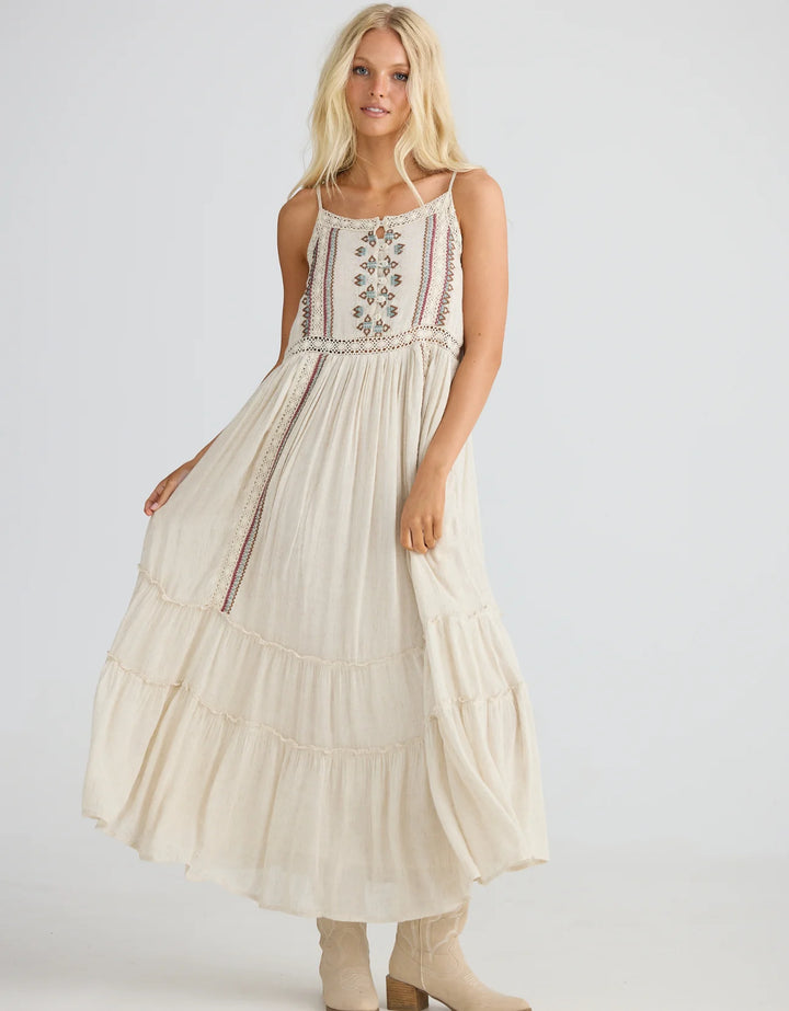 Ithika Strappy Dress - Light Natural