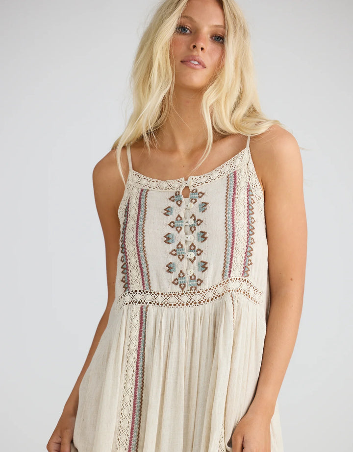 Ithika Strappy Dress - Light Natural