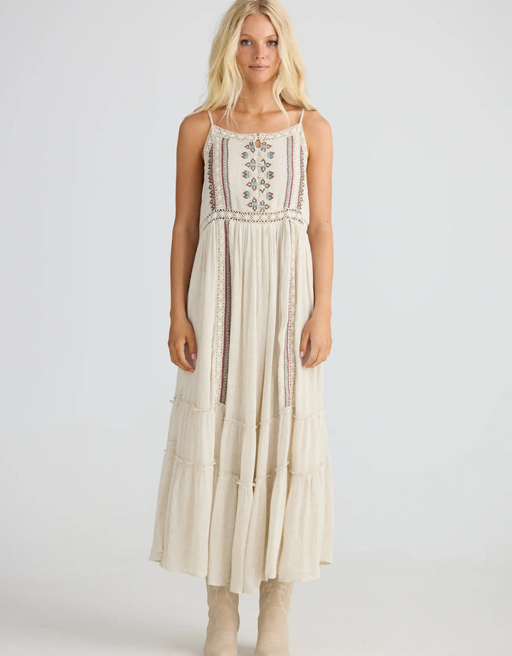 Ithika Strappy Dress - Light Natural