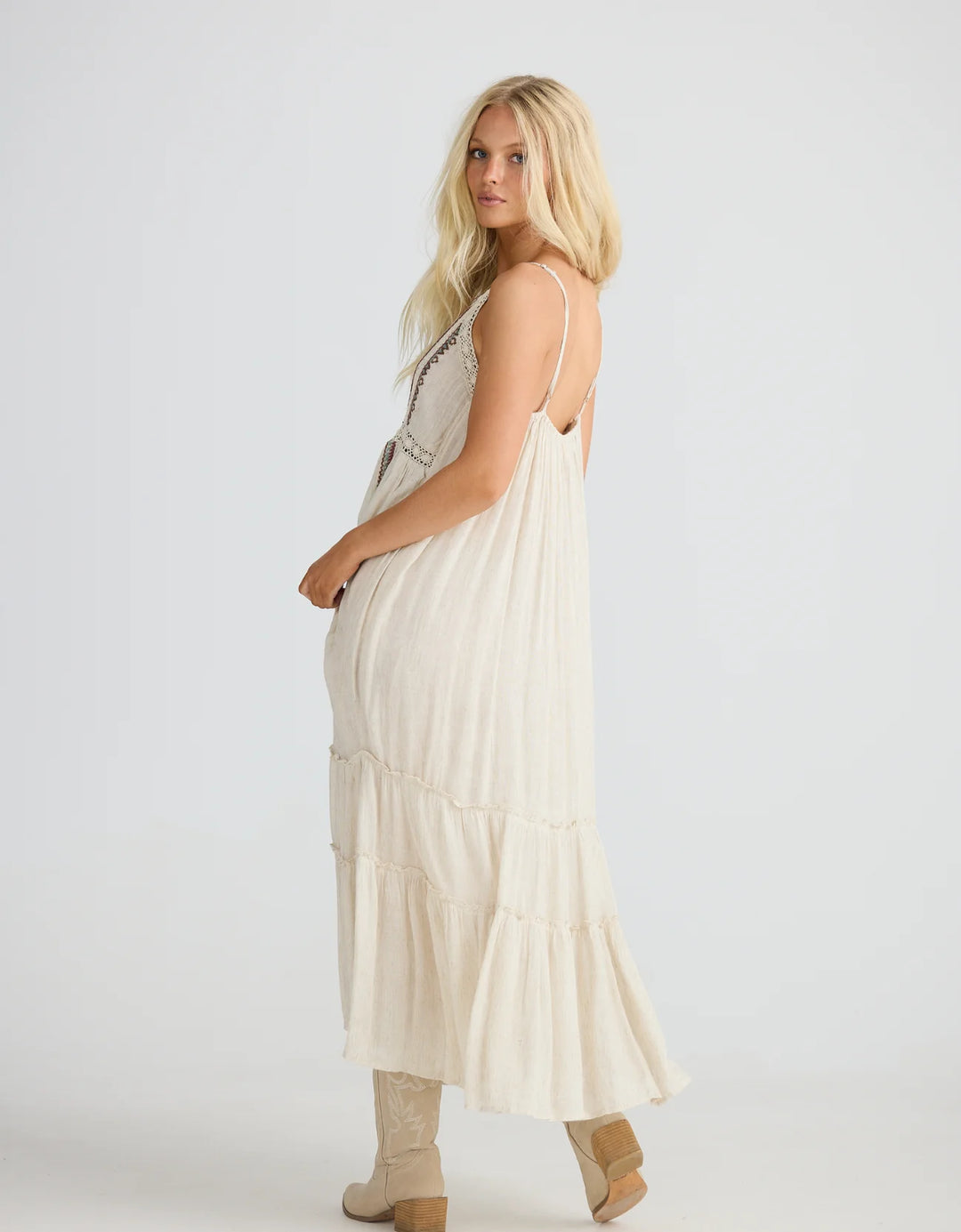 Ithika Strappy Dress - Light Natural