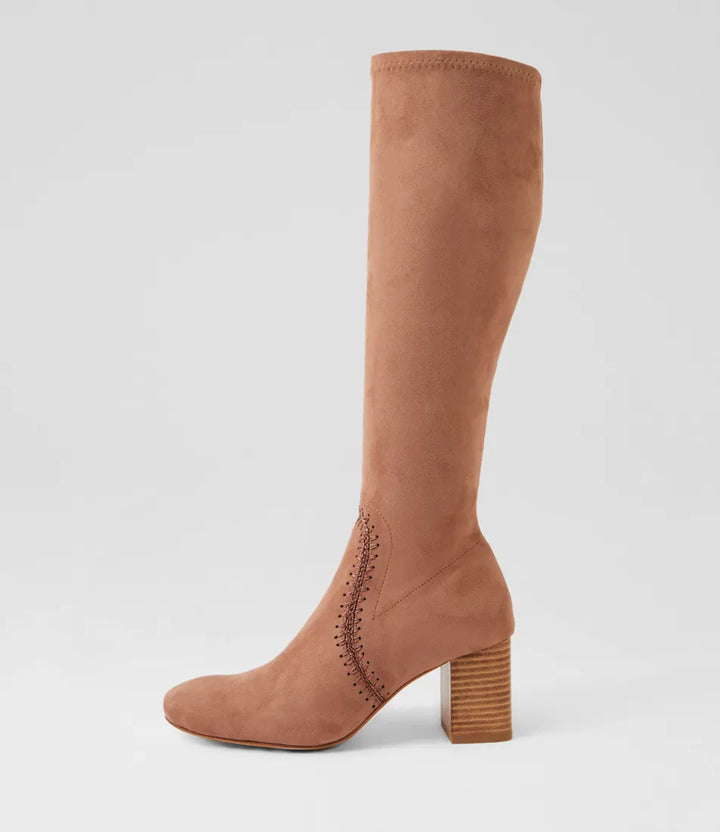 Saris Mushroom Stretch Microsuede Knee High Boots