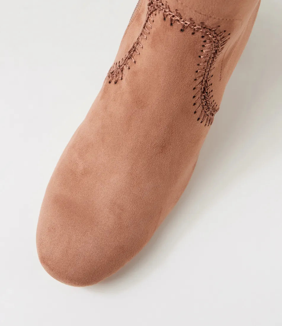 Saris Mushroom Stretch Microsuede Knee High Boots