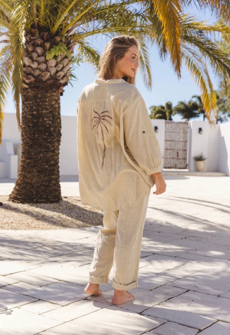 Palm Shirt ~ Natural