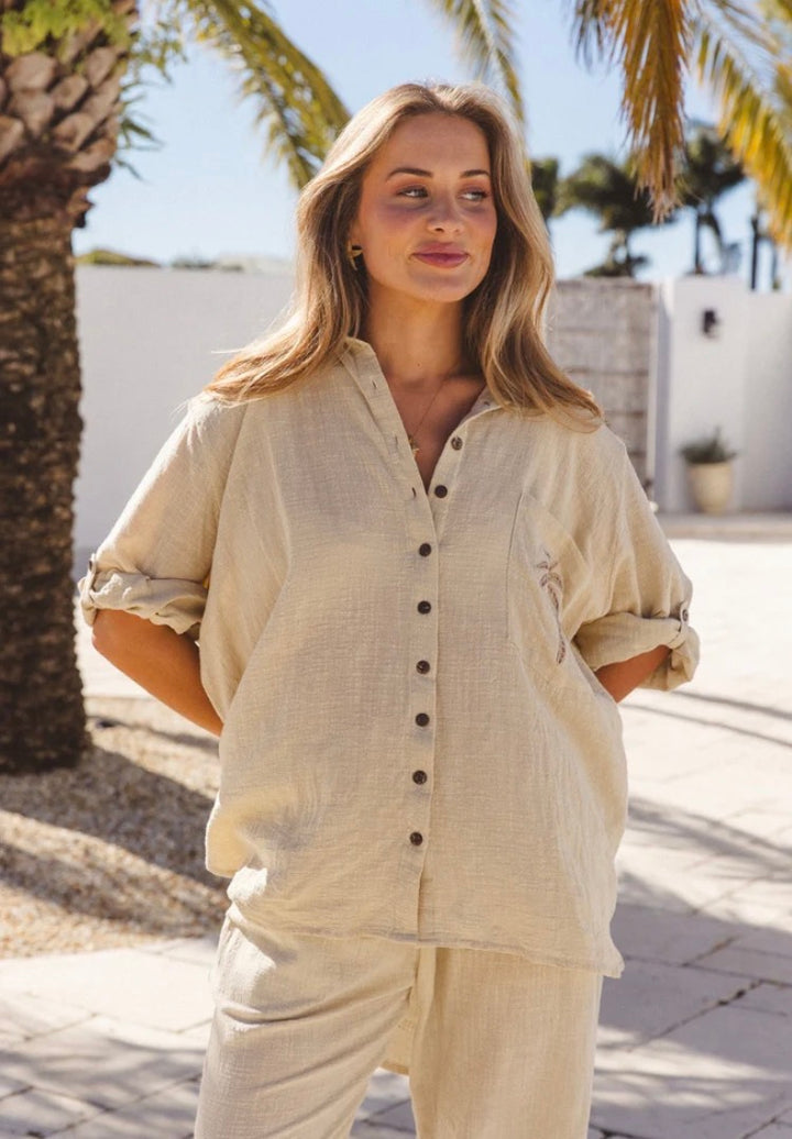 Palm Shirt ~ Natural
