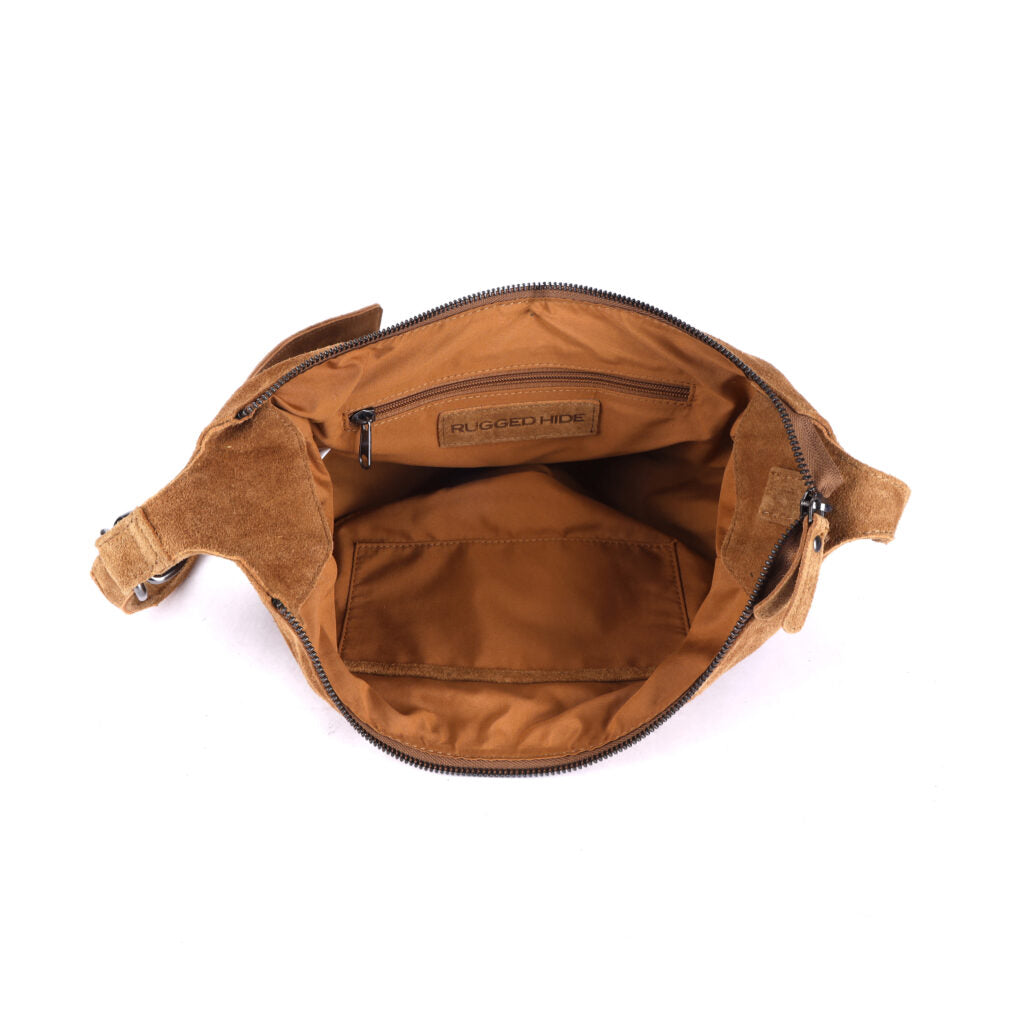 Tulip Suede Bag ~ Caramel