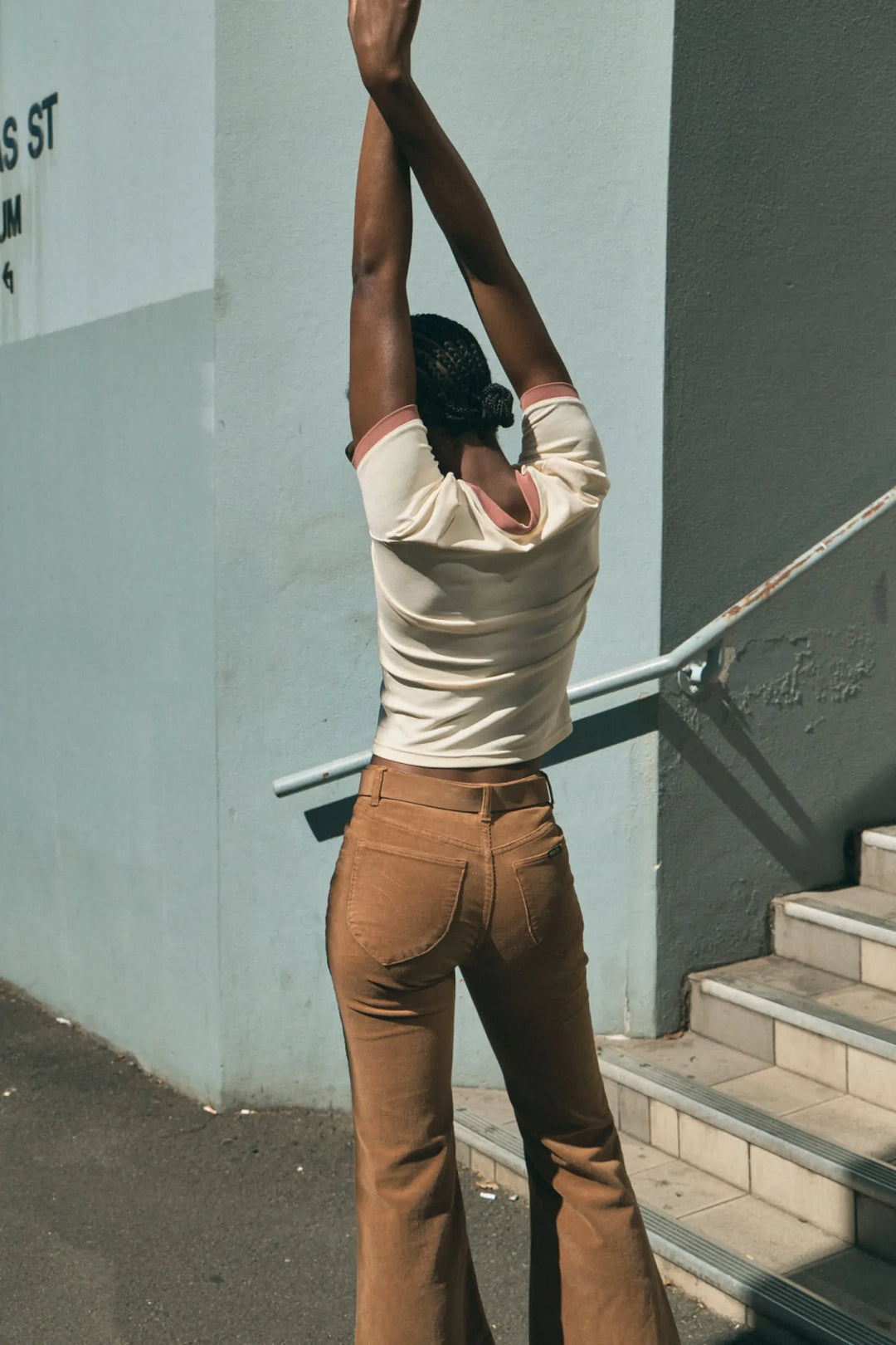 Eastcoast Flare Deco Jean - Caramel Cord