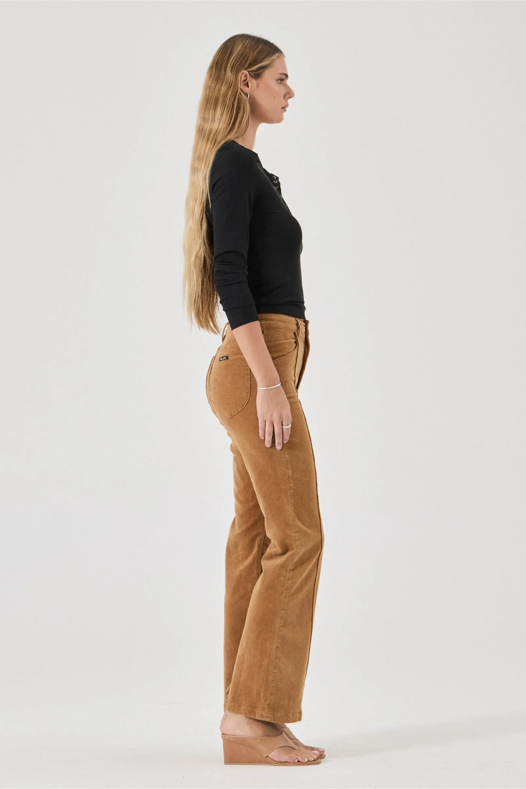 Eastcoast Flare Deco Jean - Caramel Cord