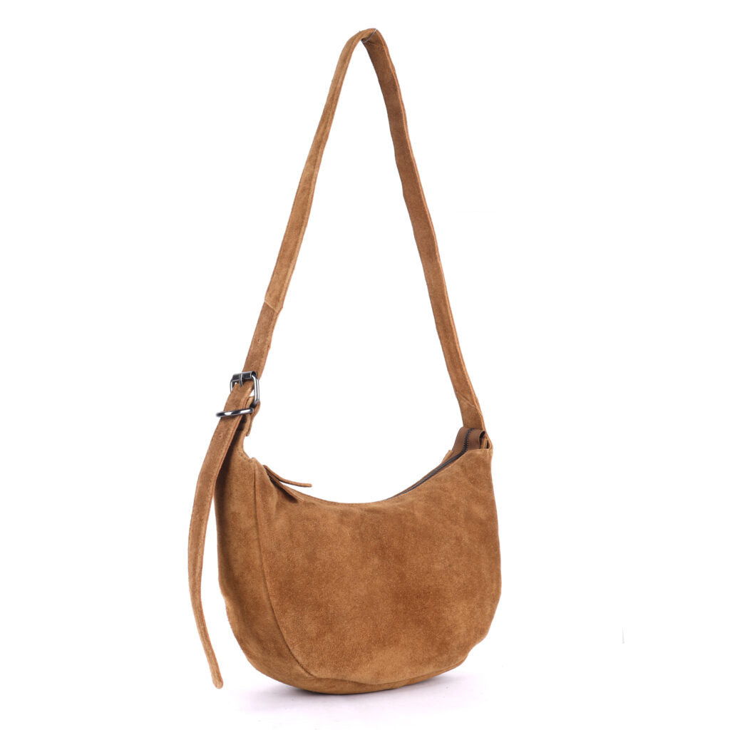 Tulip Suede Bag ~ Caramel