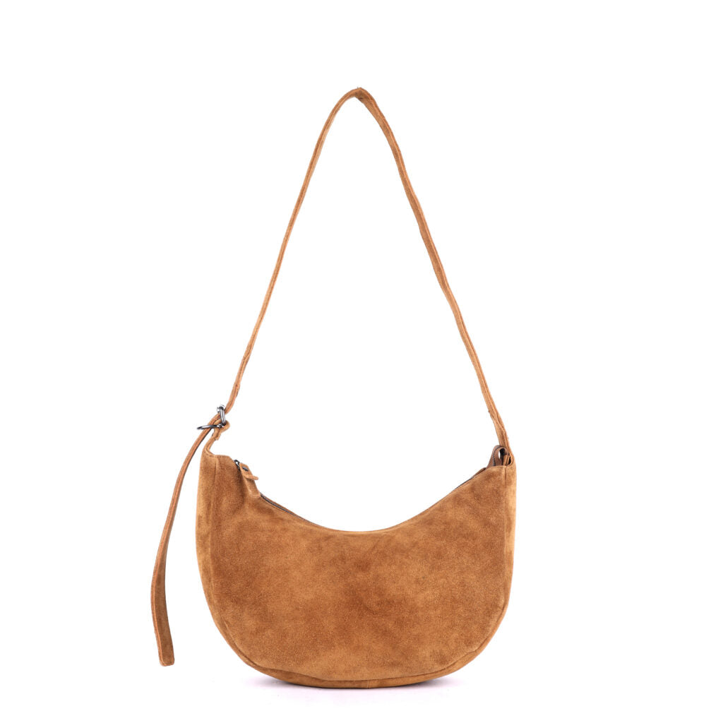 Tulip Suede Bag ~ Caramel