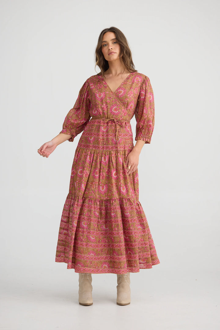 Tara Wrap Dress - Autumn Spritz