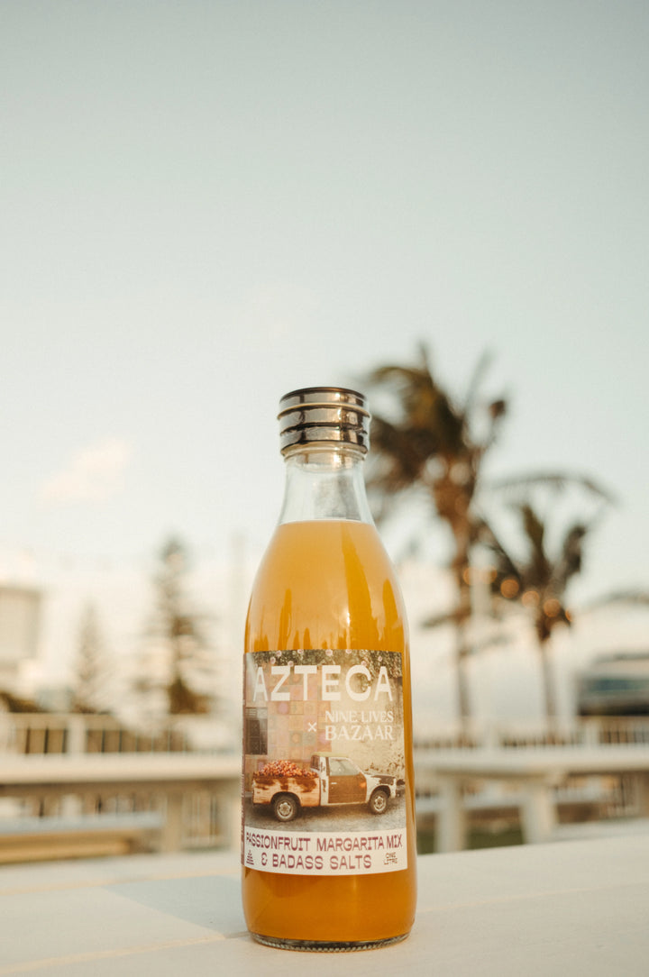 Nine Lives Bazaar x Azteca Passionfruit Margarita Mix + Badass Salts