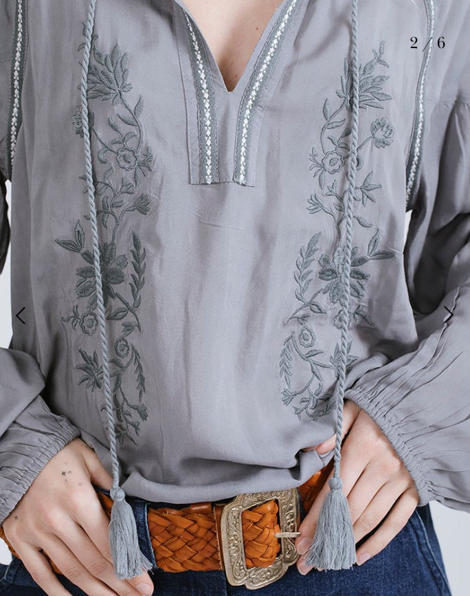Desert Bloom Blouse - Silvermoon