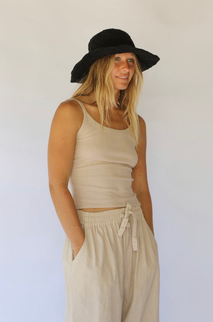 POLLY SHORT BRIM HAT | NOIR