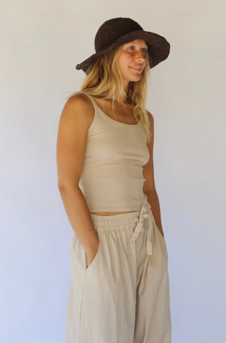 POLLY SHORT BRIM HAT | COCOA