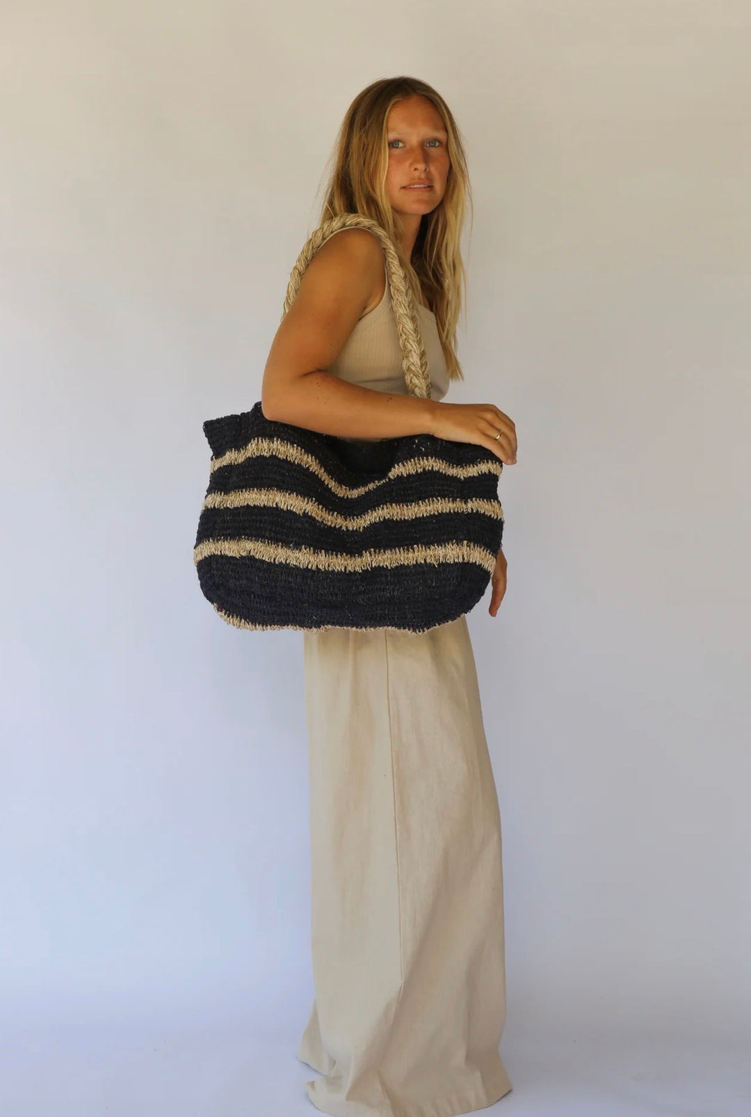 ELLE GRANDE TOTE | DRIFT STRIPE