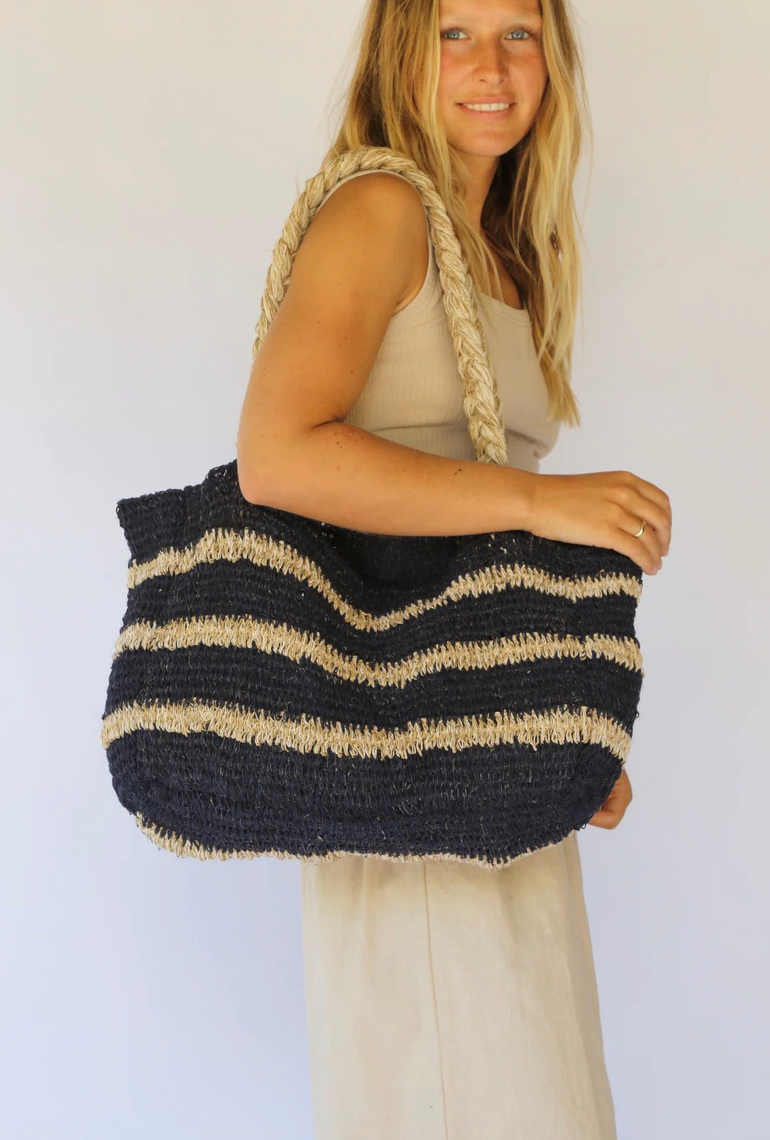 ELLE GRANDE TOTE | DRIFT STRIPE