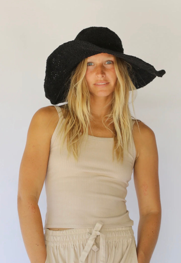 JANIS WIDE BRIM HAT | NOIR