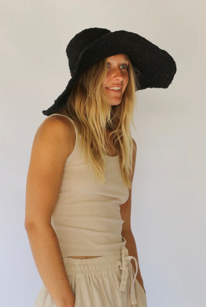 JANIS WIDE BRIM HAT | NOIR