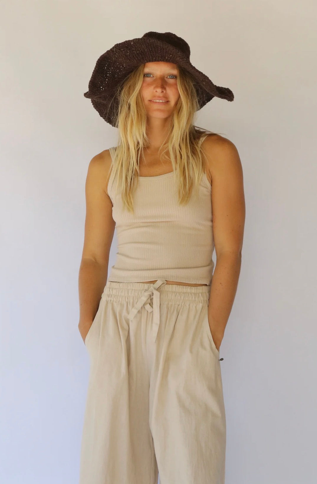 JANIS WIDE BRIM HAT | COCOA