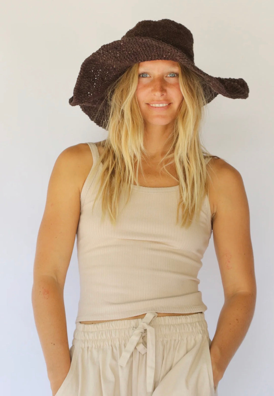 JANIS WIDE BRIM HAT | COCOA