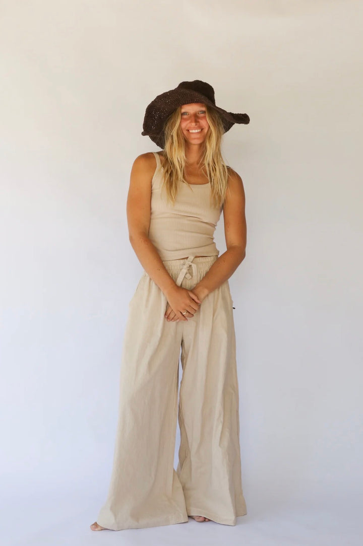 JANIS WIDE BRIM HAT | COCOA
