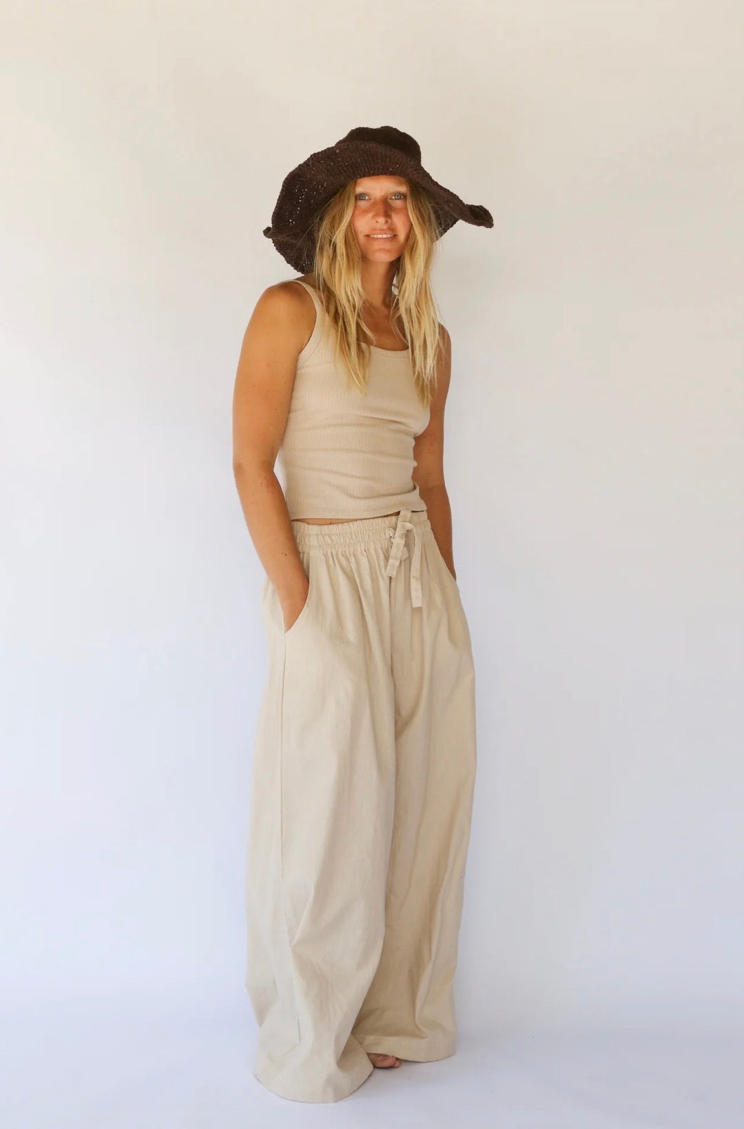 JANIS WIDE BRIM HAT | COCOA